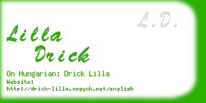 lilla drick business card